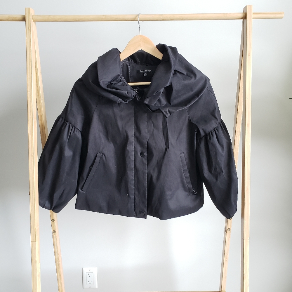 Samuel Dong Black Cropped Coat